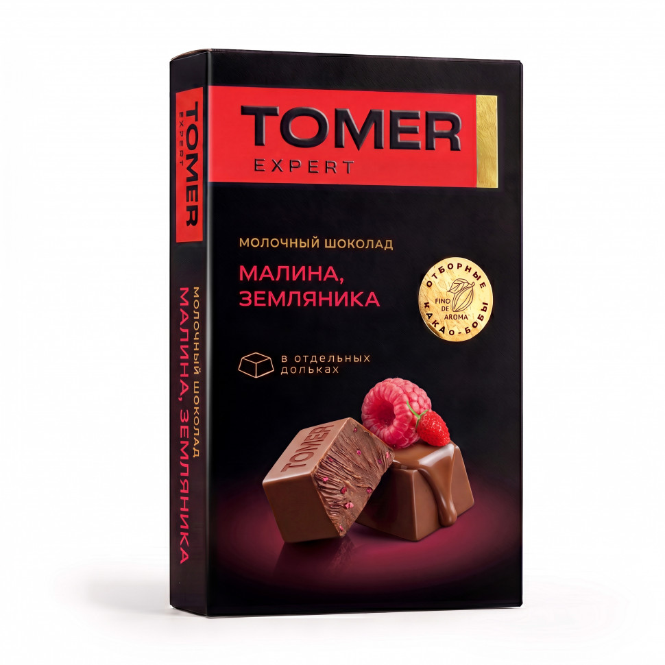 Фабрика Томер   Молочный шоколад Малина-Земляника, 90г  в Когалыме