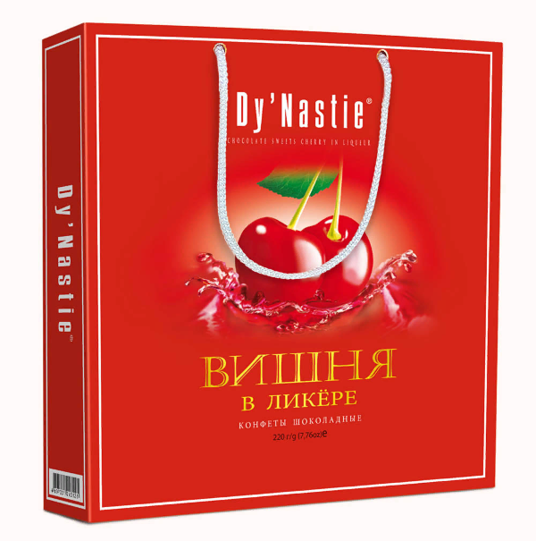 №3 Династия Сумка Конфеты "Вишня в ликере", 220г  в Когалыме